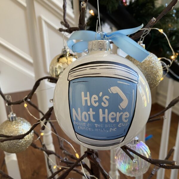 Hand Painted Blue Cup Ornament